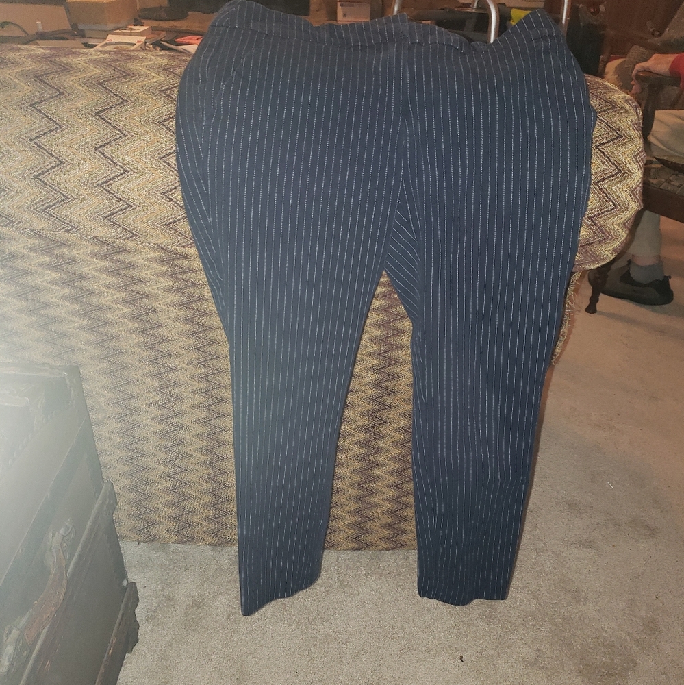 Womens striped pants Loft size 2.